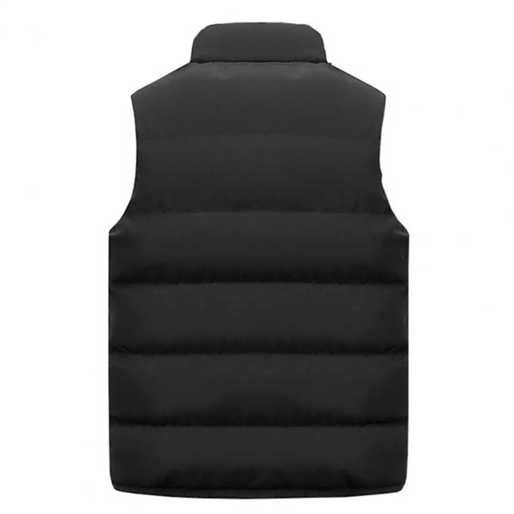 

Trendy Pure Color Straight Waistcoat Sleeveless Jacket Washable Cold Proof