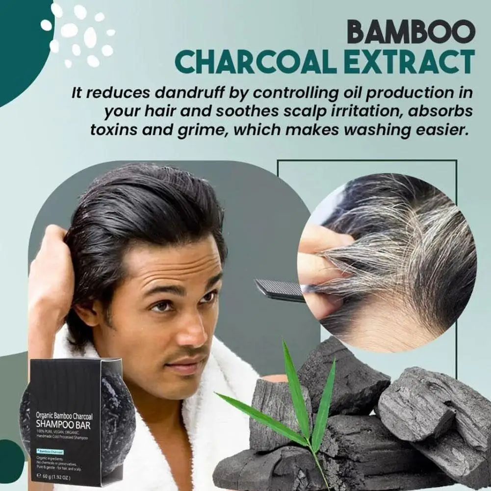 

Hair Darkening Natural Shampoo Bar Soap Organic Mild Cleansing Hair Gray Reverse Hair Essence Shampoo Polygonum Formula Hai J3Y4