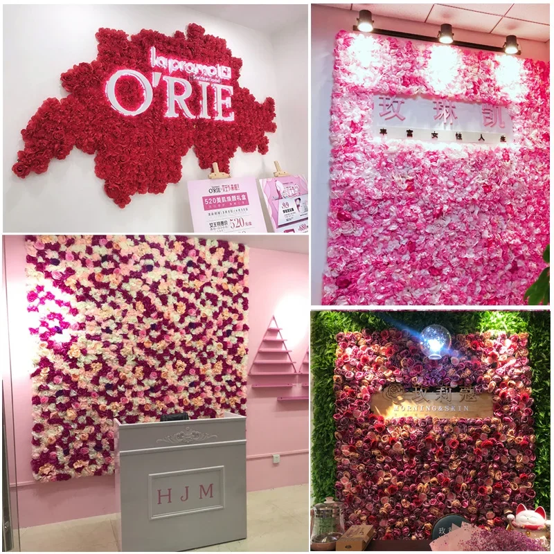 10 шт./лот 60x40 см романтическая искусственная Роза Гортензия цветок стена для