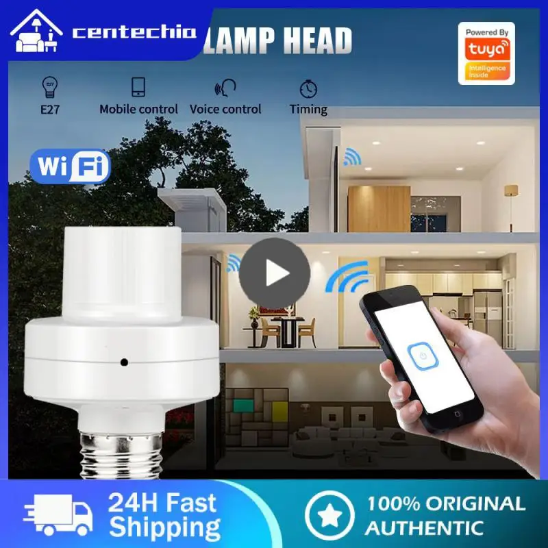 

Умный держатель лампы E27 E26 с голосовым управлением в режиме «свободные руки», беспроводная лампа 90-250 В, Умный домашний адаптер лампы с Wi-Fi