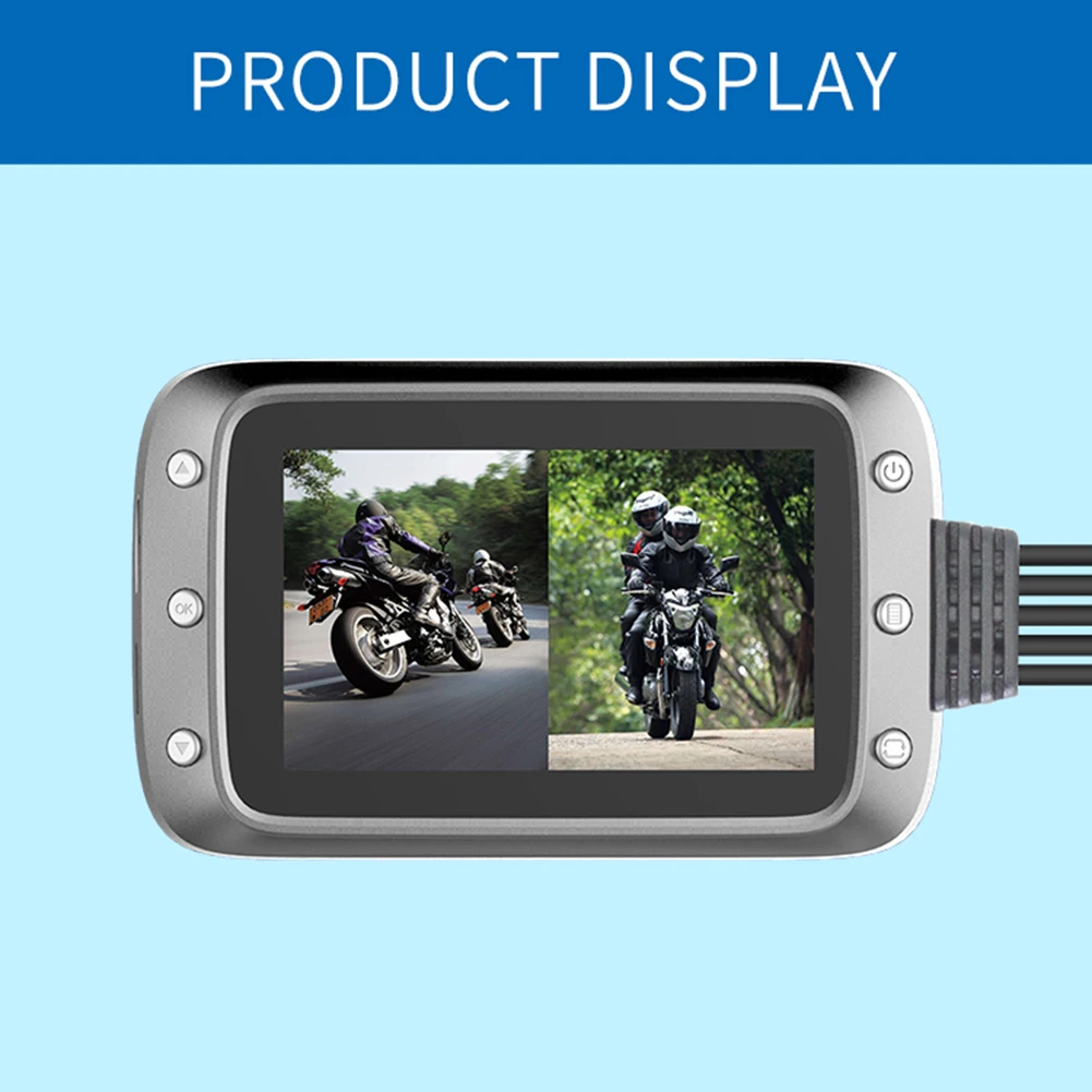 

Dash Cam DVR Video Recorder Supports Track Record 1080P 1080P 3.0 Inch IPS Motorcycle Driving Recorder