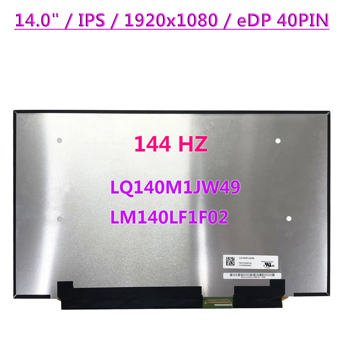 

ЖК-экран для ноутбука ASUS ROG Zephyrus G14 GA401Q PX401Q, 14,0 дюйма, LQ140M1JW49, FHD 144 Гц