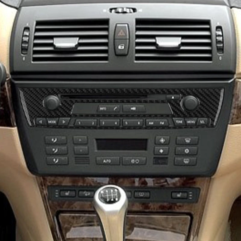 LHD для BMW X3 E83 2004 2005 2006 2007 2008 2009 2010 углеродное волокно центральное управление CD