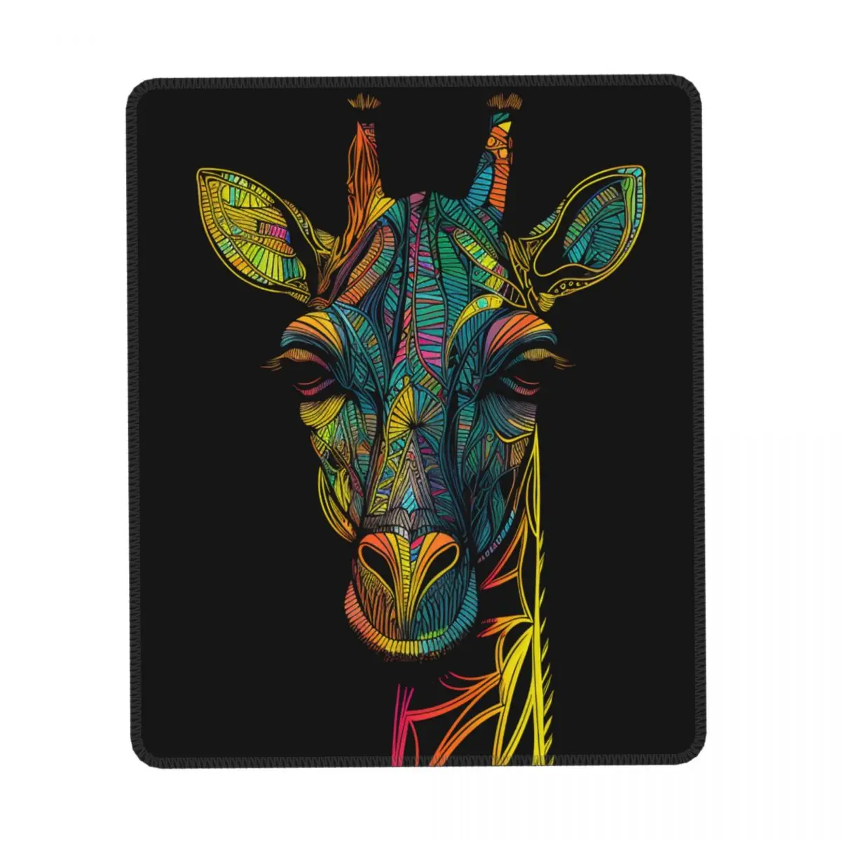 

Giraffe Vertical Print Mouse Pad Neon Line Art Fantasy Rubber Mousepad Anti-Slip Aesthetic Desk Mouse Pads