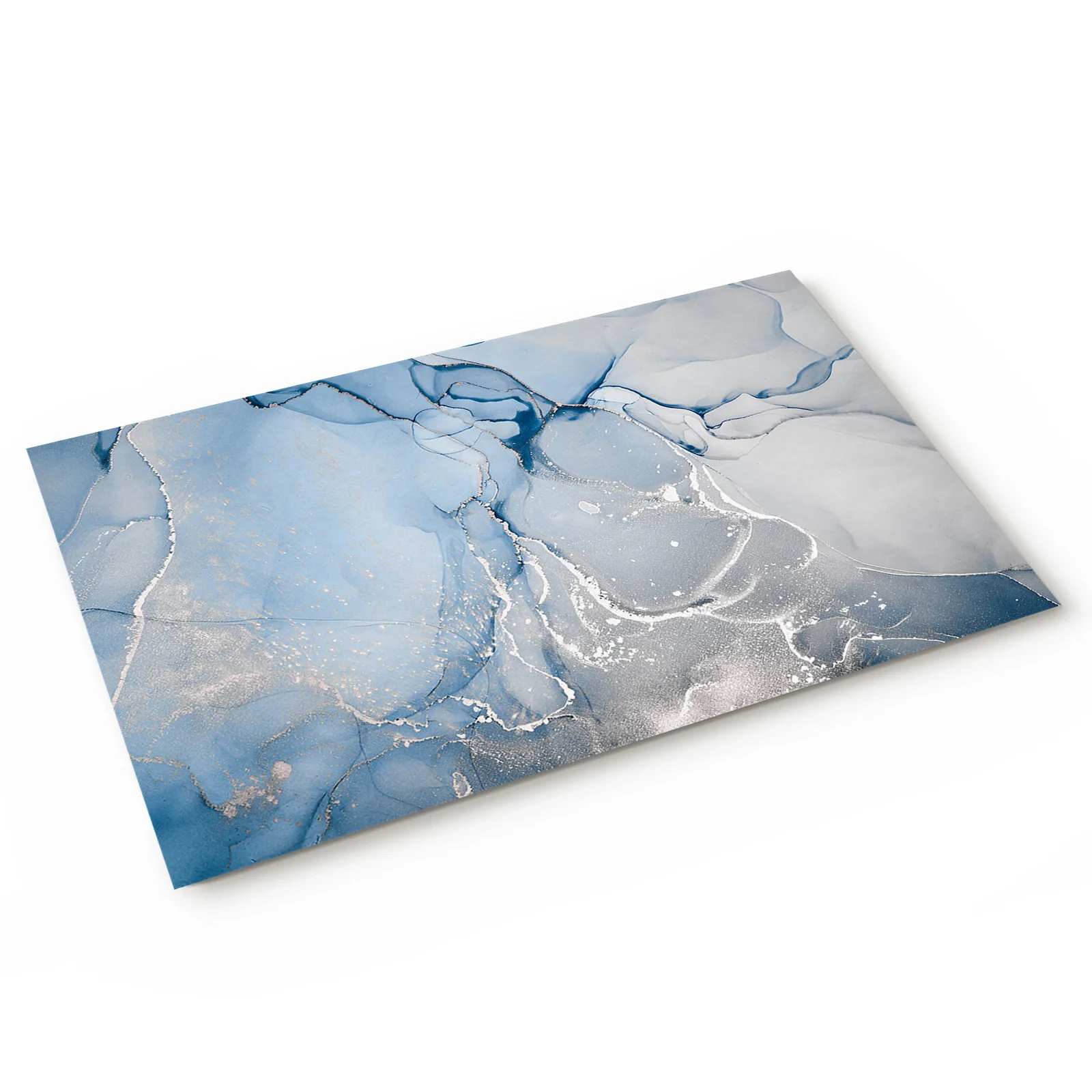 

Marble Blue Lines Grounding Mat Kitchen Rug Welcome Mat Floor Rug Bath Mat Runner Rug