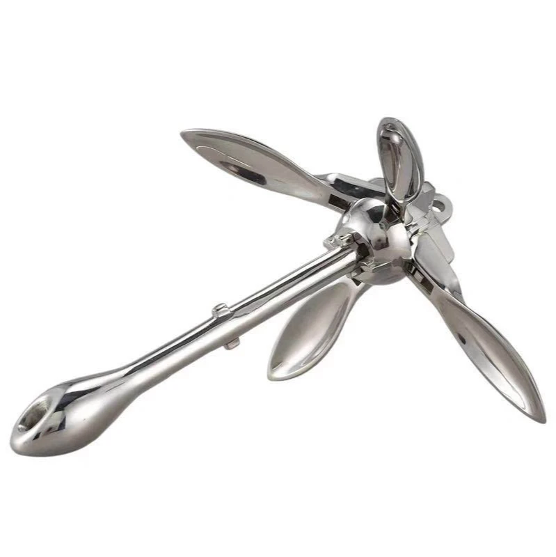 

Boat Folding Grapnel Anchor 1 Pcs Stainless Steel Durable 0.7 KG Docking Hardware For Boat Marine Yacht Marine Accessories