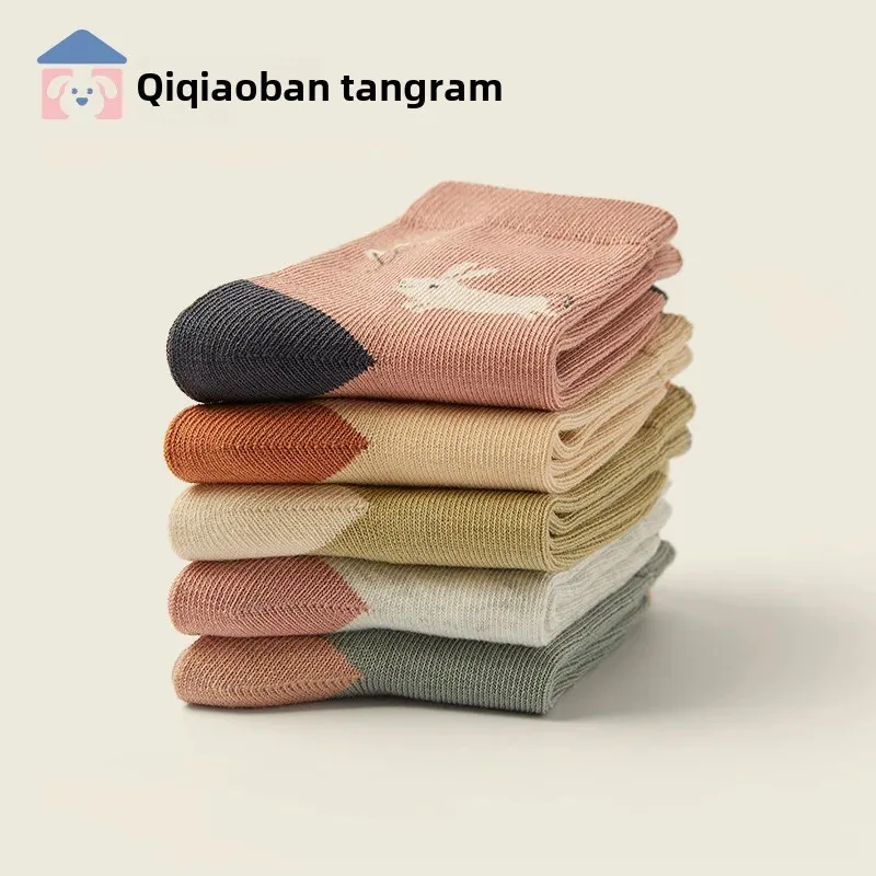 Qiaobai женские детские носки осень/зима плотный хлопок среднего размера большие