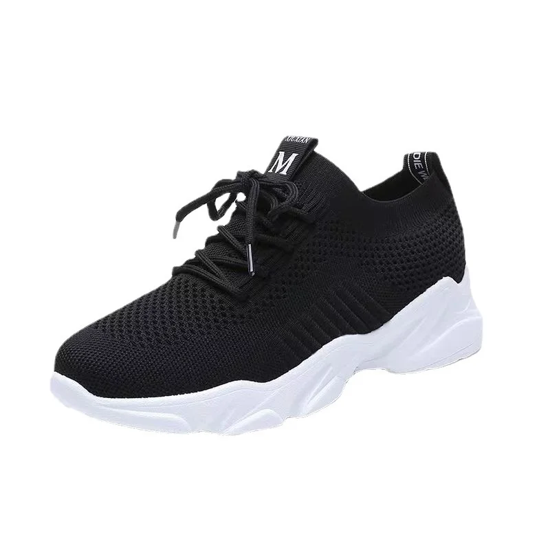 

2023 Mesh Sneakers Women's Korean-Style Fashion Casual Shoes Soft Bottom Running Shoes