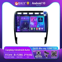 EKIY T900 For Porsche Cayenne I 1 9PA 2002 - 2010 Car Radio Multimedia Blu-ray QLED Navi GPS Stereo Auto Android BT No 2 Din DVD