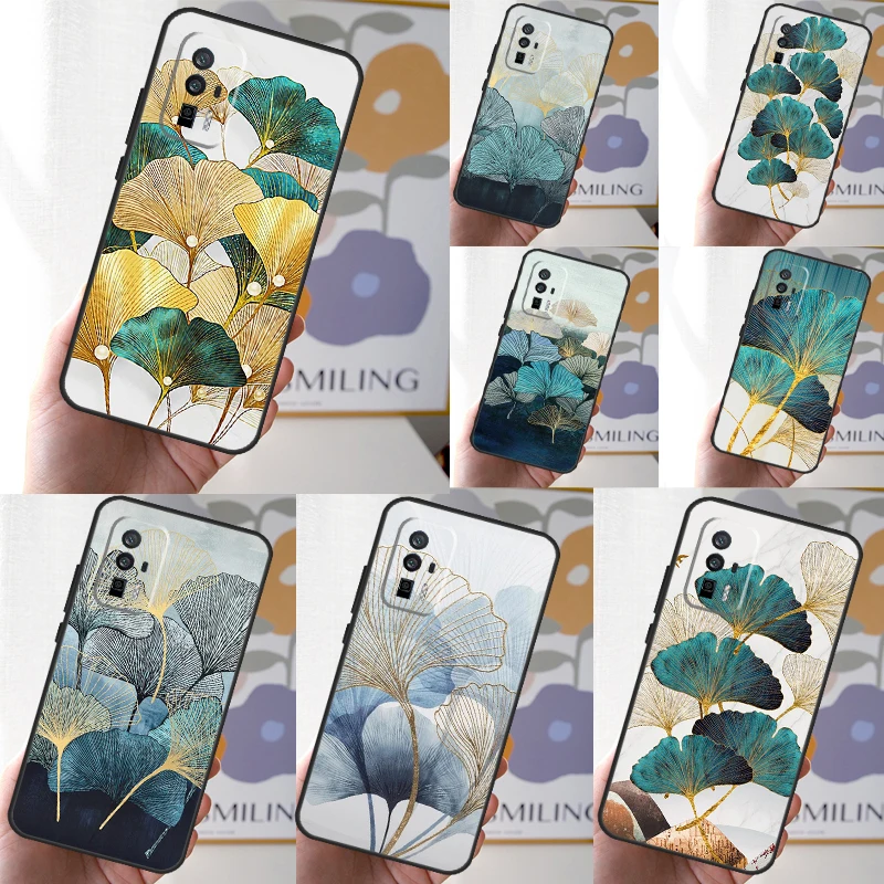 Роскошный чехол с листьями Ginkgo для Xiaomi 14 Ultra 12 13 Lite 11T 12T 13T Pro POCO X6 X3 X4 X5 M5s M6 F3 F5