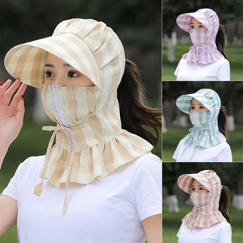 

Ponytail Wide Brim Anti-UV Outdoor Hiking Protection Cap Sun Hats Sunscreen Hat Sun Visor Caps