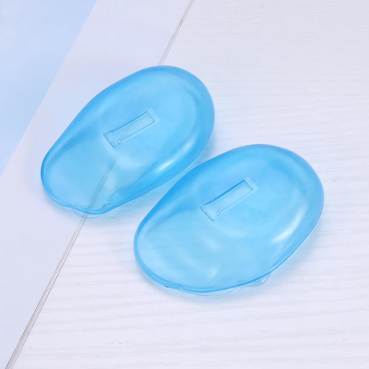 

1 Pair Ear Protection Tool Silicone Ear Shield Ear Protector Cover for Hair Salon Dye Hair (Sky Blue)