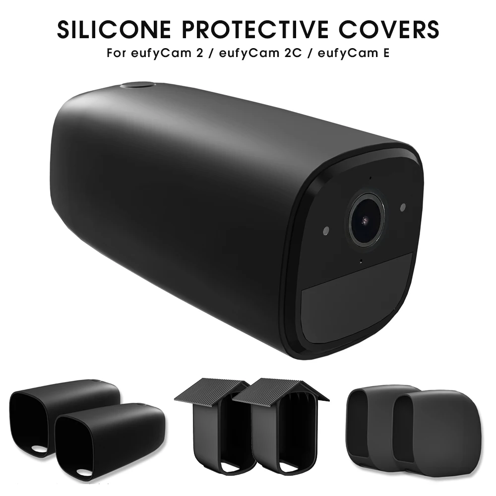 

2PCS Silicone Protective Covers for eufyCam Eufy-2C Eufy-2 Eufy-E Anti-Scratch Camera Protective Cover Giving Security Camera