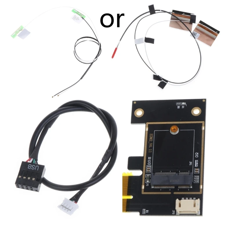 PCI-E для. 2 NGFF беспроводная карта для настольного ПК WIFI преобразователь Mini PCIE M2 Adap