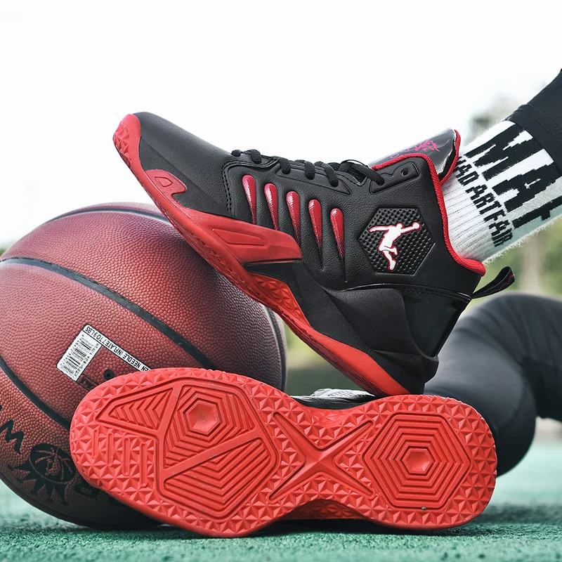 High-top Men Basketball Shoes Unisex Cushion Leather Sneakers Non-slip Women Sneakers Gym Training Sneakers Basketball shoes