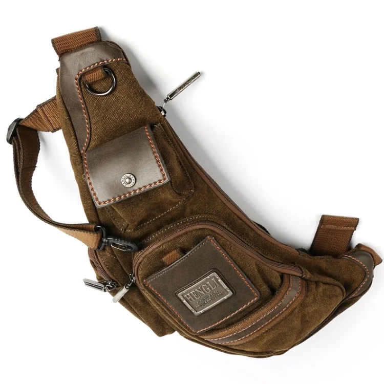

High Quality Canvas Chest Bag Shoulder bag husband Men Canvas Versatile Casual Shoulder Messenger Bags Retro Travel Bag