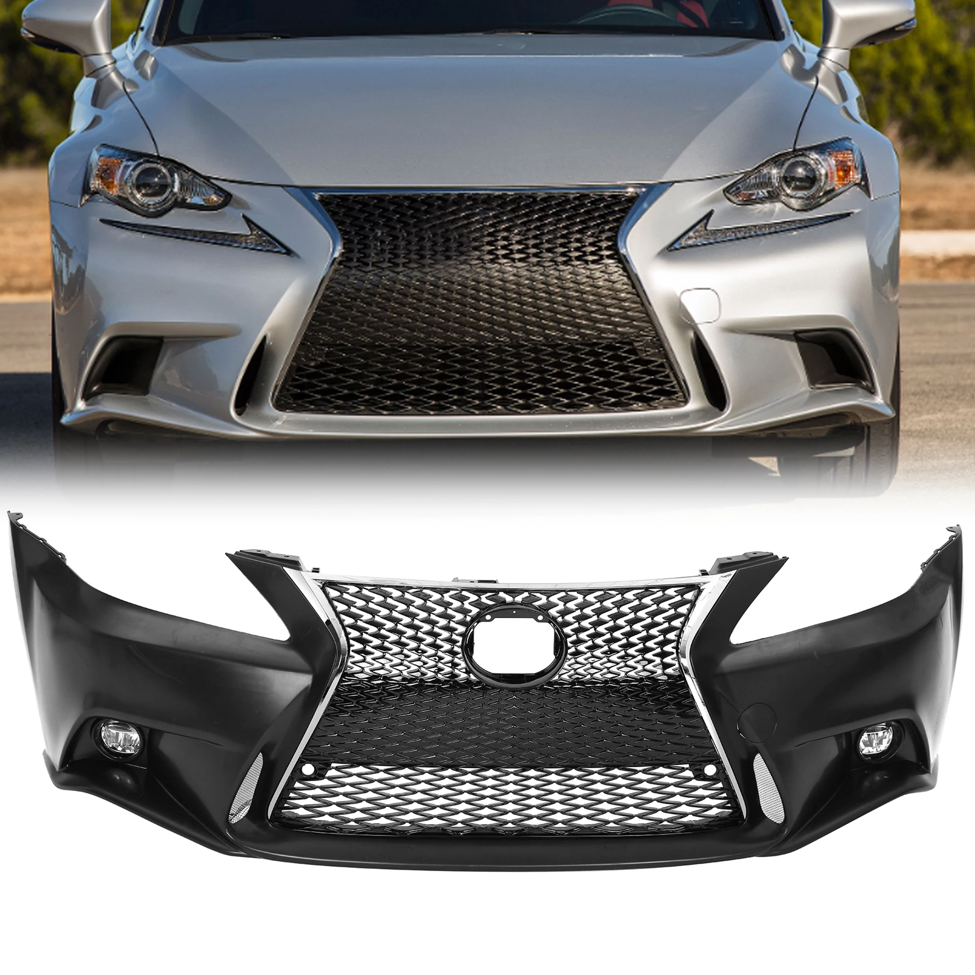

2IS to 4IS преобразование переднего бампера для 2006 2007 2008 2009 2010 2011 2012 Lexus IS250/2013/C до 350 + F-Sport
