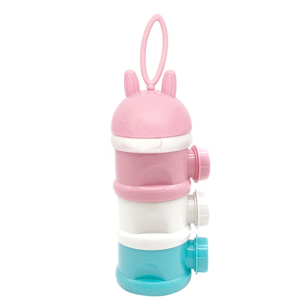 

1PC Portable Baby Food Storage Box Container Infant Feeding Milk Powder Bottle 3 Grid Storage Box
