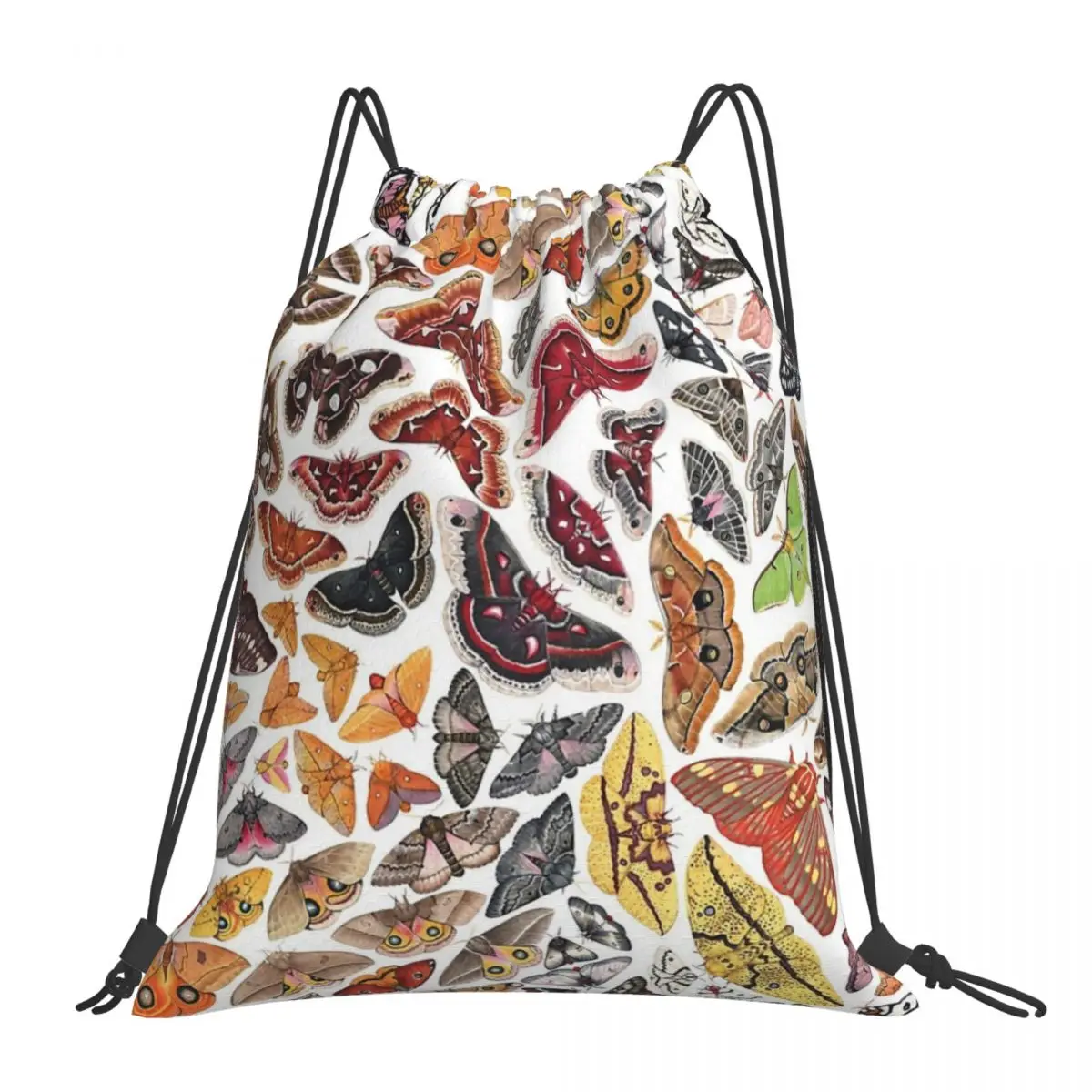 

Saturniid Moths Of North America Pattern Backpack Portable Drawstring Bags Drawstring Bundle Pocket Sports Bag Book Bags Student