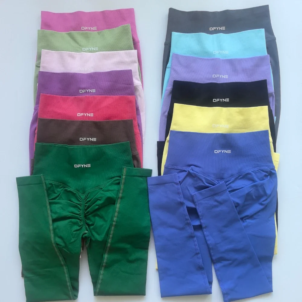 Dfyne динамические Леггинсы для женщин бесшовные эластичные леггинсы тренажерного