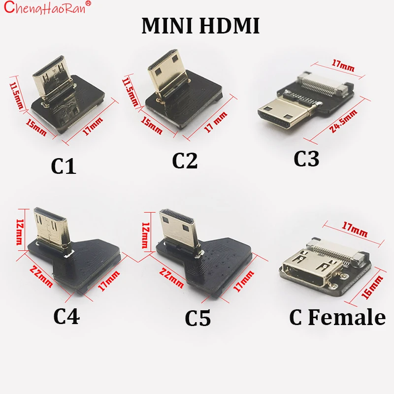 Фото 1 шт. Плоский гибкий кабель FPV HDMI-совместимый для Raspberry Pi 4 Micro HDTV в HD/Mini HD, гнездо 90 градусов FFC 20pin №3
