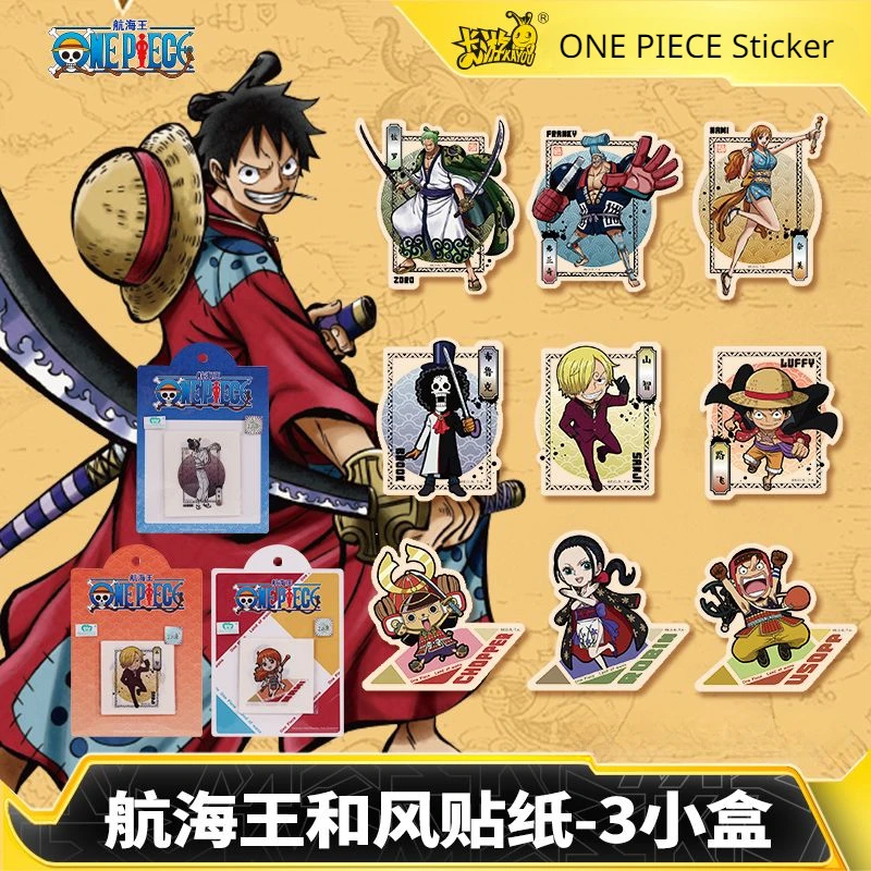 

KAYOU ONE PIECE Sticker cards collection Q Version Anime Peripherals Characters Luffy Nami Paper Hobby Children's Gifts toys