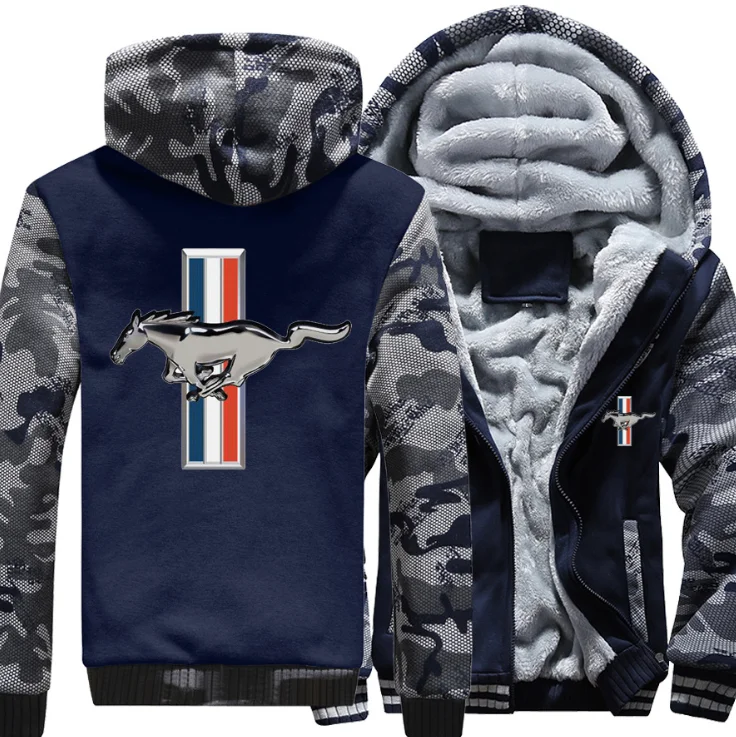 

2022 NEW For MUSTANG chaos fleece cotton coats Liberalism winter zipper Print Mens Hoodies Jacket MC Thicken Sweaterwear