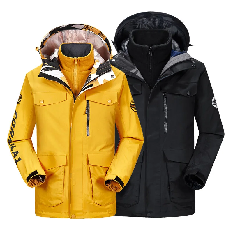 

2021 Two Twinset Couples' Stormwear Autumn Winter Warm Outdoor Storm Suit Couples' Waterproof And Windproof Climbing Suits