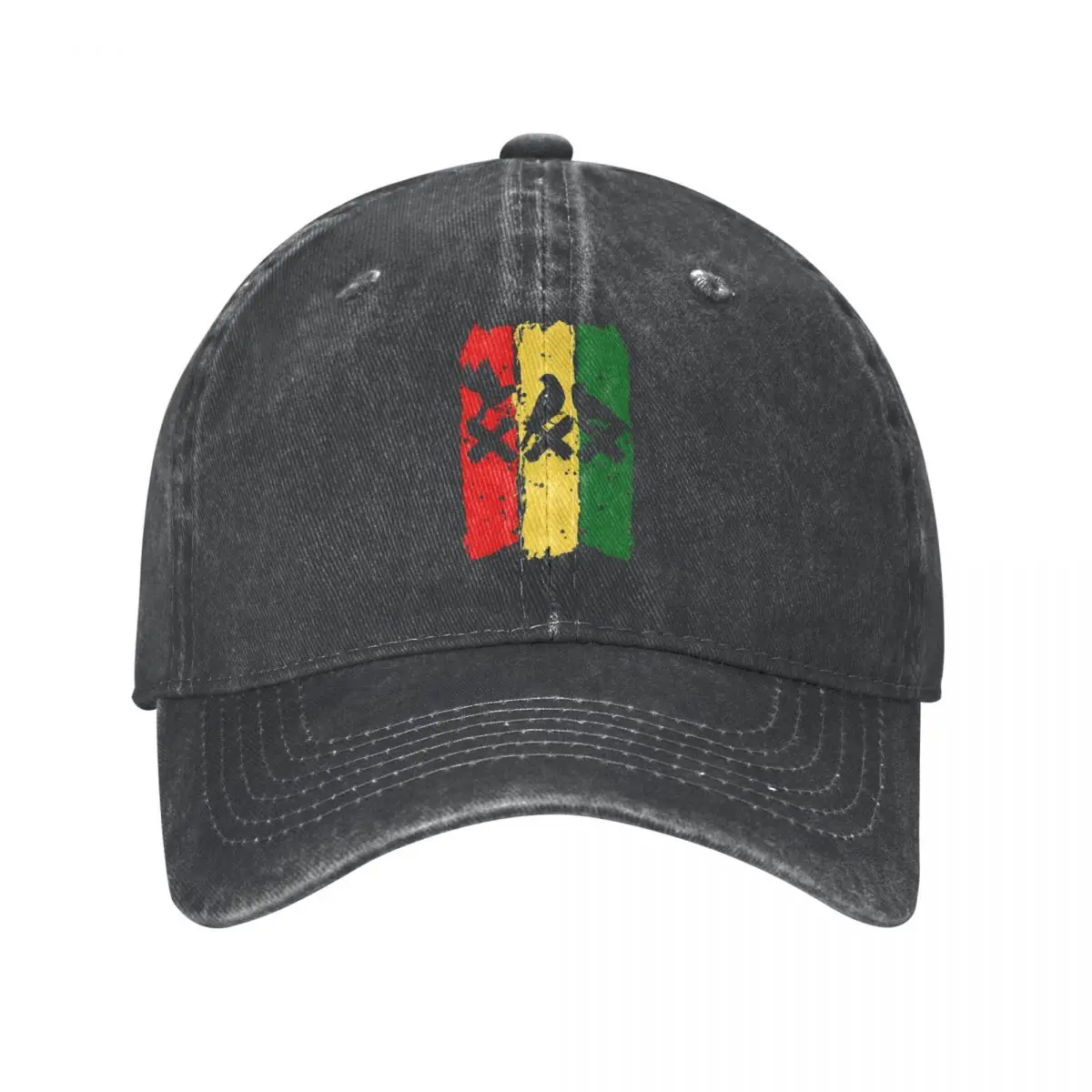 

Ajax Bob Marley 3 Little Birds Colorful Baseball Caps Unisex Style Distressed Denim Snapback Hat Unstructured Soft Caps Hat