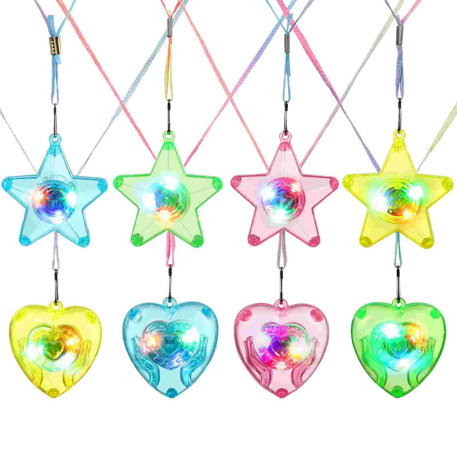 

8 Pcs Juguetes Adultos LED Necklace Accessories Christmas Light Necklaces Party Child Kids