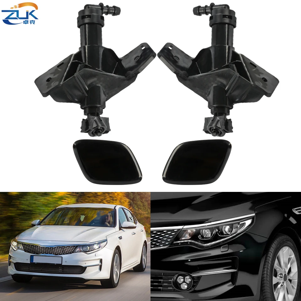 

ZUK Headlight Washer Nozzle Headlamp Water Spray Jet Cover Cap For KIA Optima K5 2015 2016 2017 2018 98671-D4000 98672-D4000