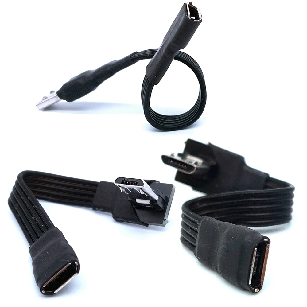 

Micro USB2.0 5Pin 90 градусов вверх и вниз, влево и вправо Угловой Штекер-гнездо для удлинительного кабеля, разъем адаптера