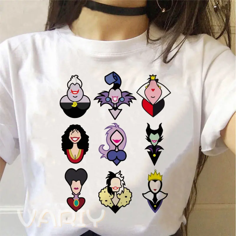 Футболки Villains The Evil Tour женские модные футболки с короткими рукавами Y2K для фанатов
