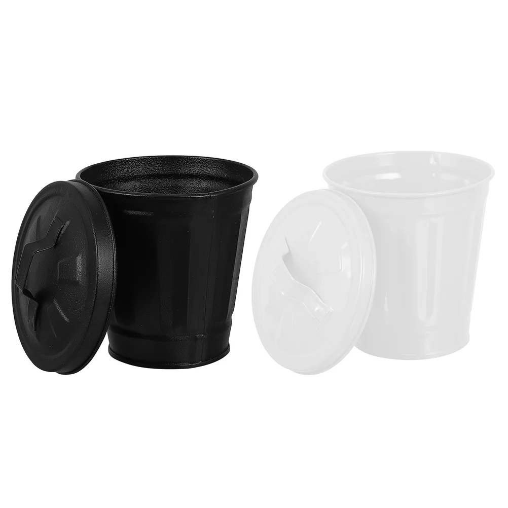 

Trash Bin Garbage Can Basket Waste Desktop Wastebasket Container Bathroom Mini Storage Rubbish Kitchen Bins Office Countertop