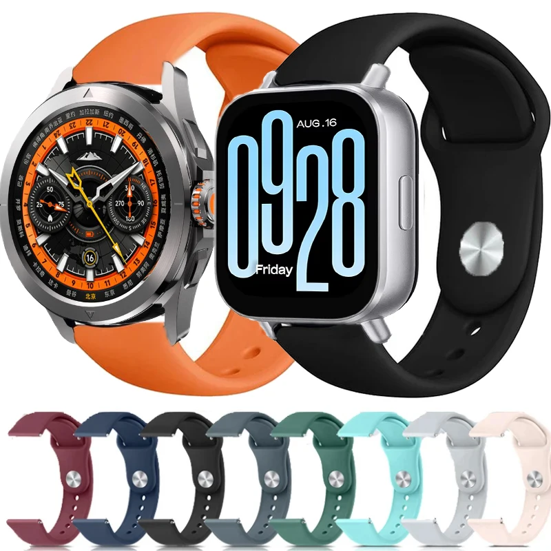 Силиконовый ремешок 22 мм для Redmi Watch 5 Active/5 Lite мягкий спортивный браслет Xiaomi 2 S4 S3 S2