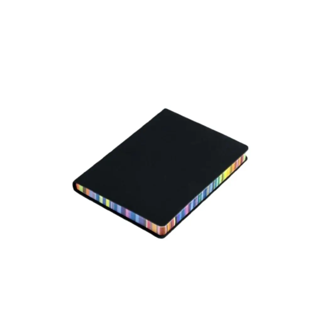 

Мягкая кожаная обложка, блокнот с радужными краями, утолщенная 200-страничная книга для записей рабочих встреч, горизонтальная линия, водонепроницаемая