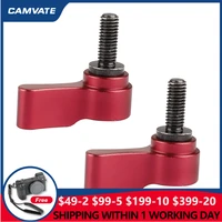 camvate 2 pcs m5 rotating knob adjustable thumb lever screw 13mm 15mm 18mm for rod clamphandlecamera rigshoulder support