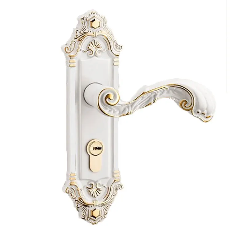 Дверной замок Qing Gu в европейском стиле бронзовый с двойным язычком для дома из