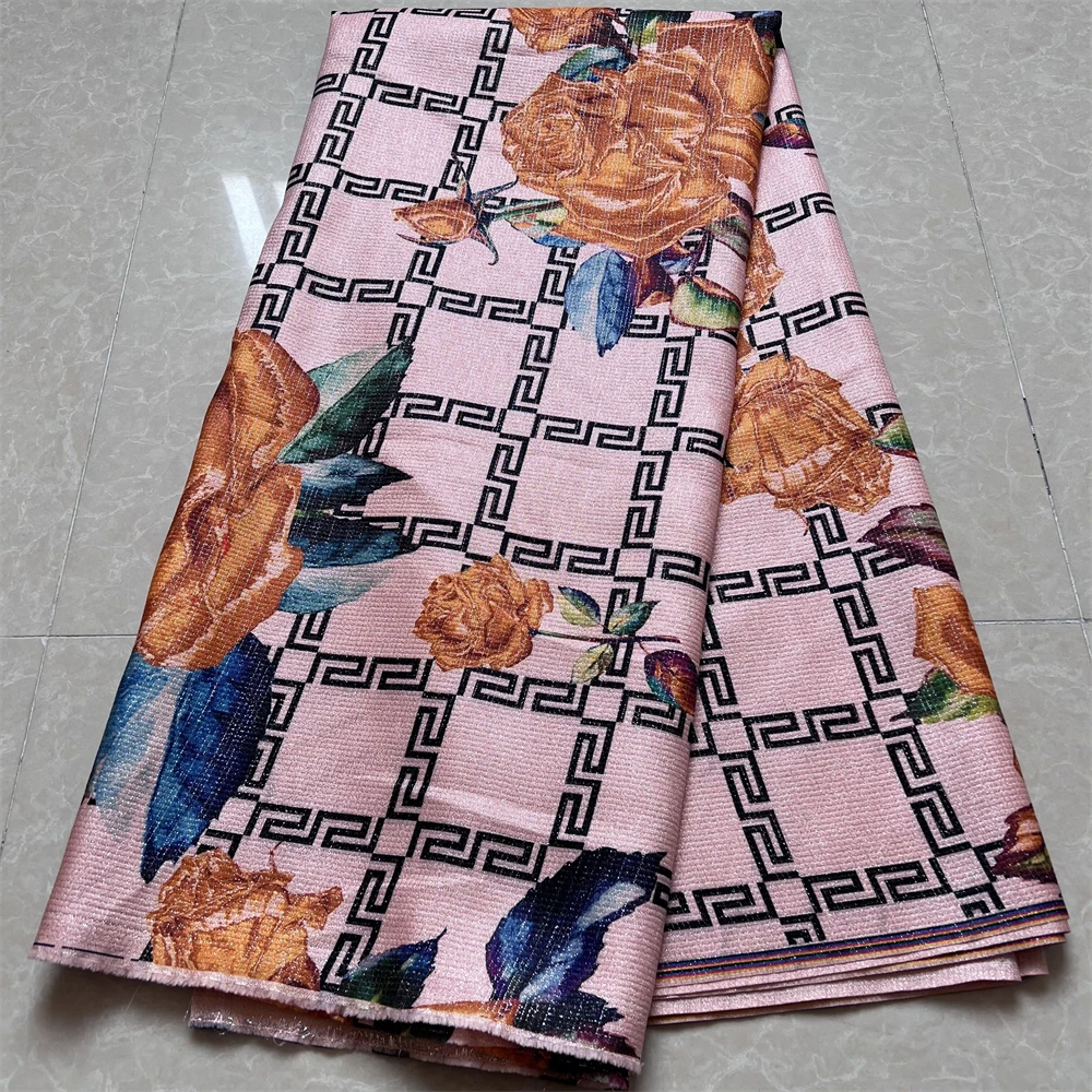 

African Fashion Lace Fabrics 2022 For Women Brocade Tulle Pattern French Jacquard Lace Fabric By Meter Wedding Dress 5 Yards