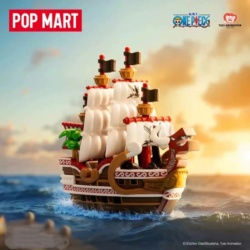 Фото Новая коллекционная фигурка Pop Mart One Piece The Grand Land Blind Box (1 случайный экземпляр) — Транспортные средства Луффи, Санни, Мерри. Подарок для фанатов. №4