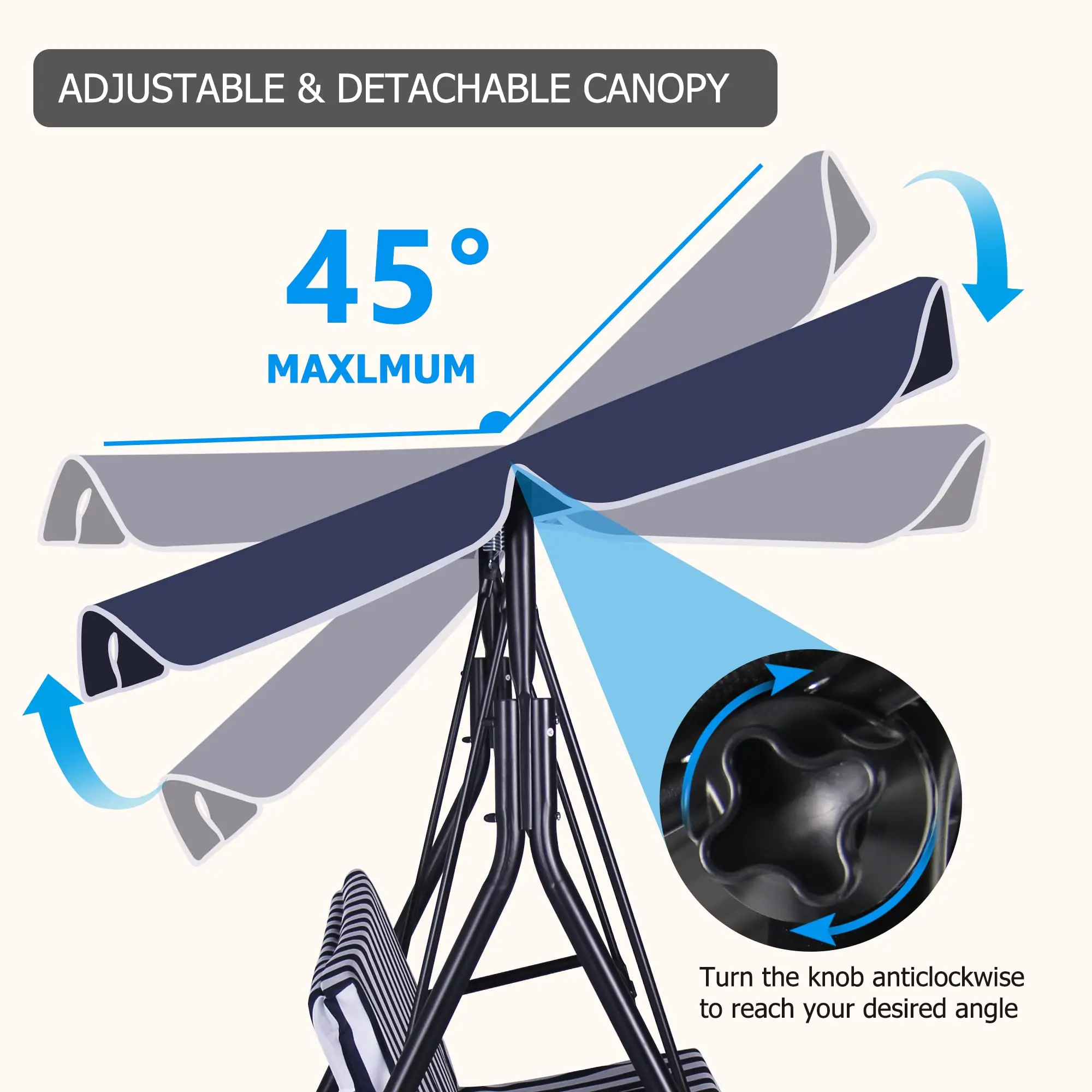 Открытый патио стул-качалка устойчивый к атмосферным воздействиям навес для