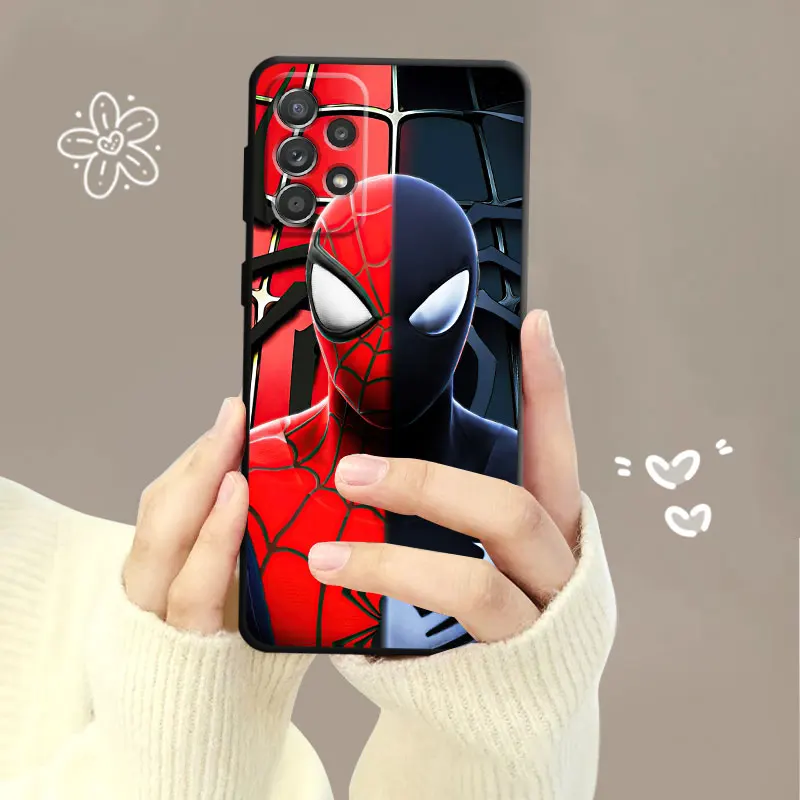Phone Case For Samsung Galaxy A12 A34 A54 A73 A53 A71 A51 A31 A33 A22 A21s A13 A32 A72 A52 A23 Shell Marvel Spiderman Venom Face images - 6