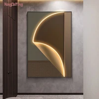 modern shining art interior painting led wall light with switch for corridor aisle living room dining room furniture decoration