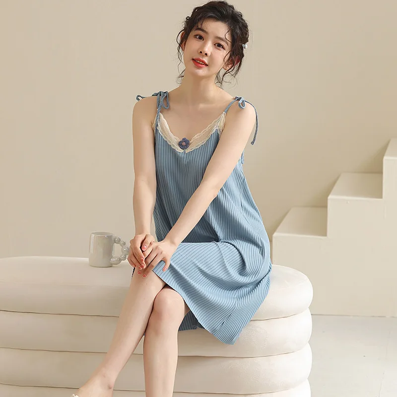 Women's Dress 2023 Summer Suspended Nightwear Sexy Dress Relaxed Nightwear Casual Homewear