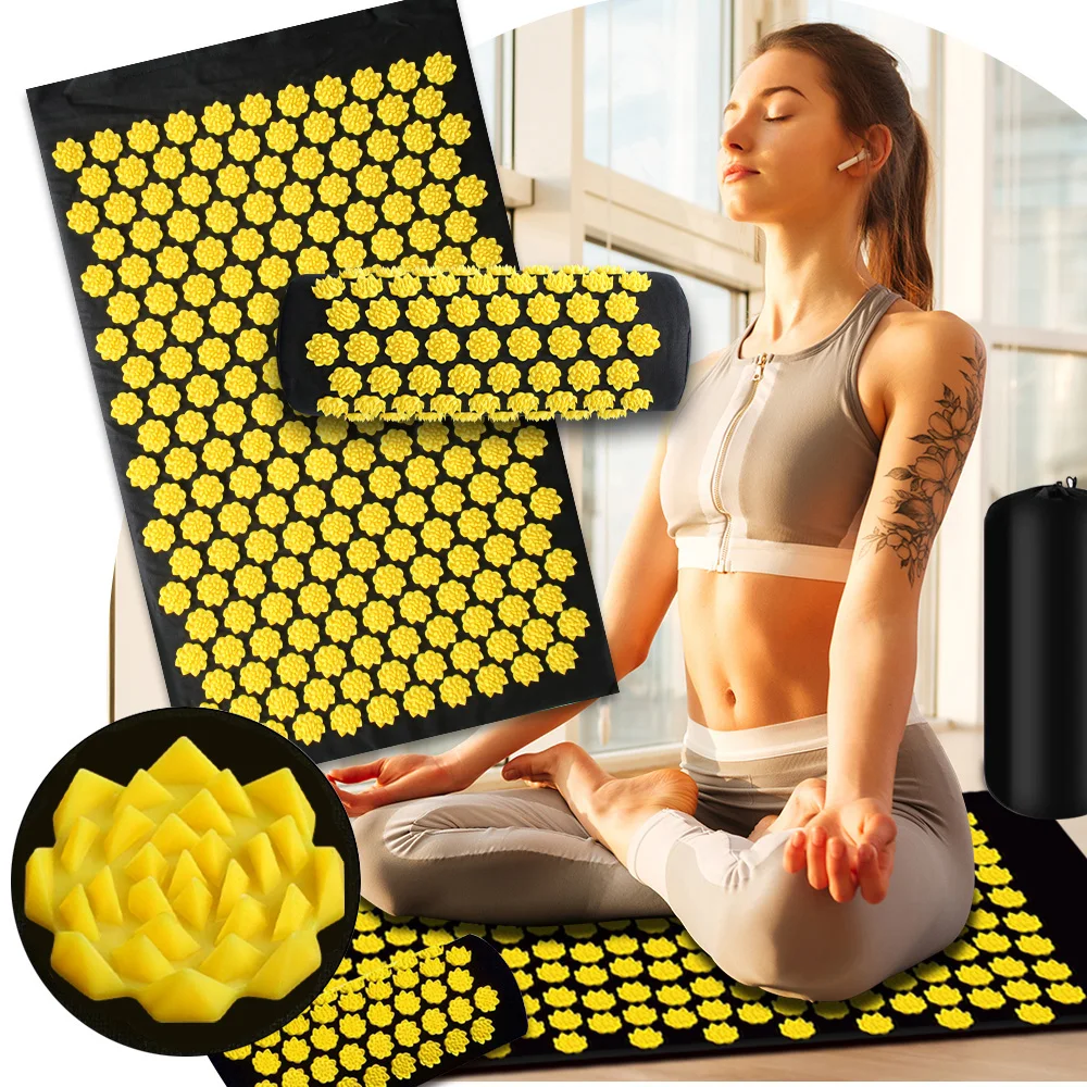 

Kuznetsov's Applicator Massager Acupressure Pain Relieve Yoga Cushion Spike Mat For Neck Foot Back Body Acupuncture Massage Mat