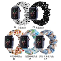 elastic strap for apple watch nylon strap iwatch 7 6 5 4 se hair band 38mm 40mm 41mm wreath band 42mm44mm45mmelastic watch ring