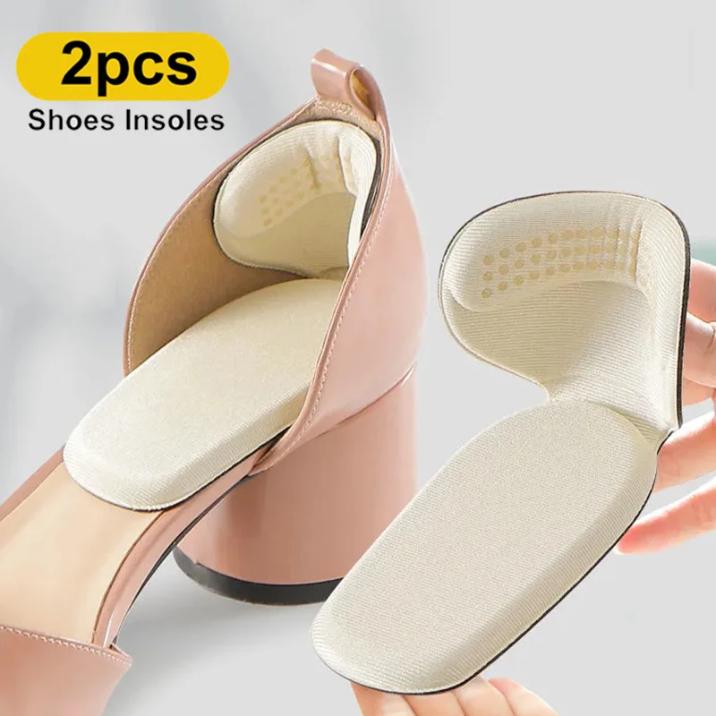 

2pcs Shoe Heel Insoles Foot Heel Pad Sports Shoes Adjustable Antiwear Feet Inserts Insoles Heel Protector Sticker Insole Brioche