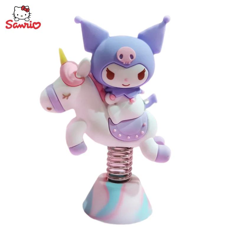 

Hello Kitty Blind Box Toy Sanrio Family Carousel Kulomi Ornament Cinnamoroll Cute and Exquisite Desktop Figure Trendy Play Gift