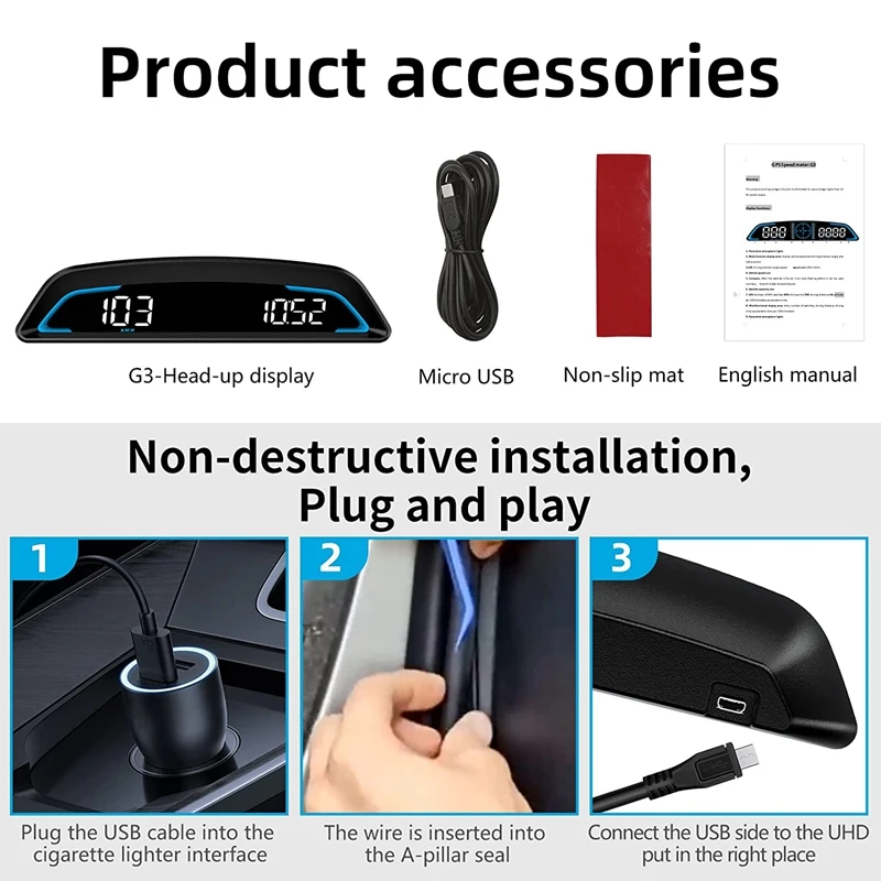 Автомобильный индикатор превышения скорости с измерителем и