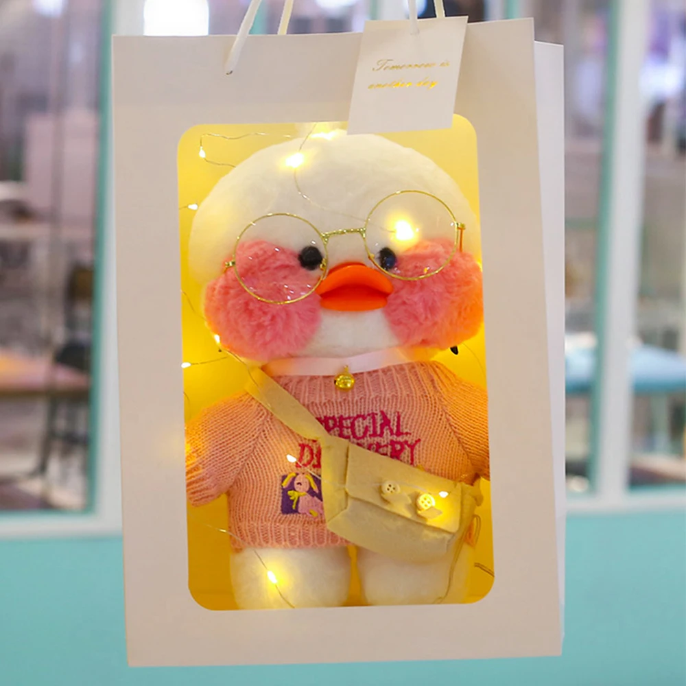 Желтая мультяшная Корейская плюшевая игрушка утка для кафе 30 см |